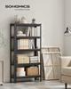 SONGMICS Shelving Unit, 30 X 75 X 150 Cm, 650 Kg Load Capacity (130 Kg Per Shelf), Industrial, Adjustable Storage Shelves, for Living Room, Kitchen