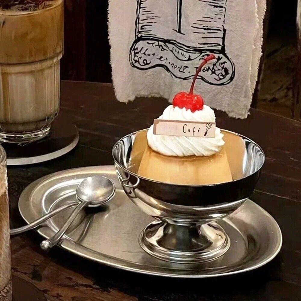 200ml Ice Cream Cup Silver Candy Cup New Fruit Snack Goblet