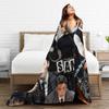 Kpop Ateez Choi San Blanket Soft Print Plush Bedding Throws For Couch Bed Airplane Travel Flannel Bedspread Bed Cover