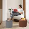 Non-Slip Cylinder Ottoman Waterproof Leather Pouf Multi-functional Storage Stool  Shoe-changing