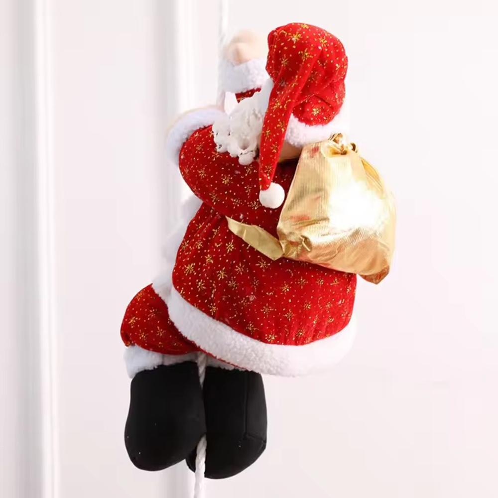 Merry Christmas Hanging Santa Claus Climbing Rope Doll Pendant Christmas Tree Ornament Xmas Decorations