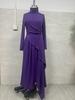 Women's Spring/Autumn High Neck Long Sleeve Solid Color Cross Dress, EU Size 2025.