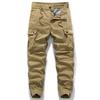 American-Style Casual Washed Cotton Multi-Pocket Cargo Pants, Spring and Autumn Export Surplus Men's Jogger Loose-Fit Long Pants