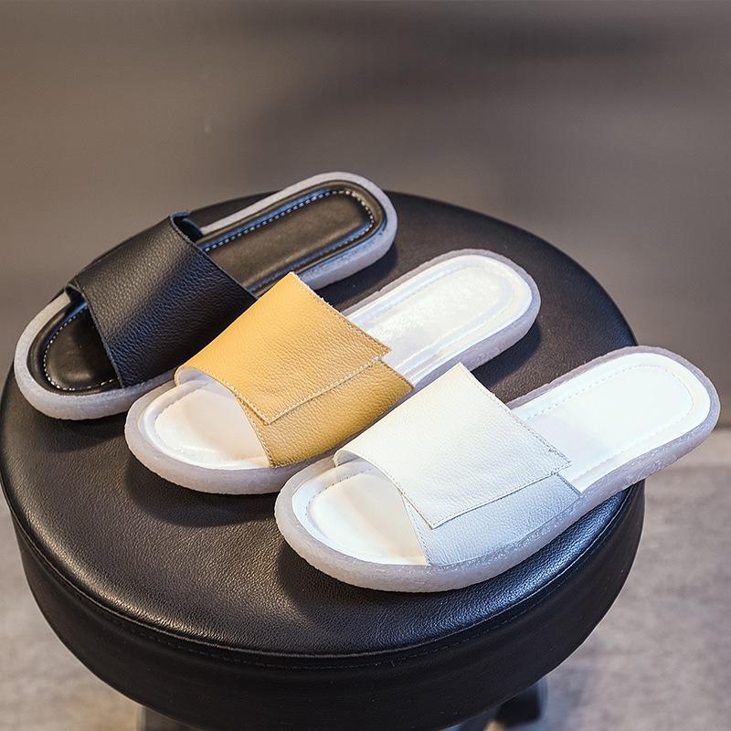 

Sandals Slippers Casual Leather Shoes 41 бежевий