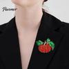 Harvest Festival Brooch Rhinestone Pumpkin Brooch, Lapel Pin for Halloween Thanksgiving Women Festival, Autumn Clothing Accessory Suits Coats