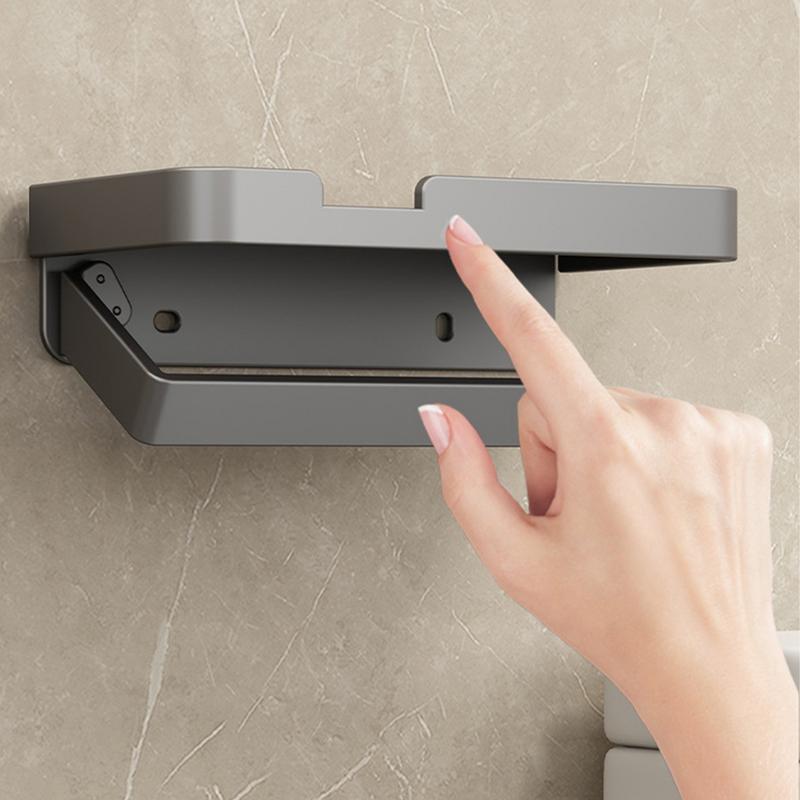 Paper Towel Holder With Shelf Paper Towel Holder Organizer Wall Mounted Kitchen Paper Holder Rack Paper Towel Roll Rack Basket