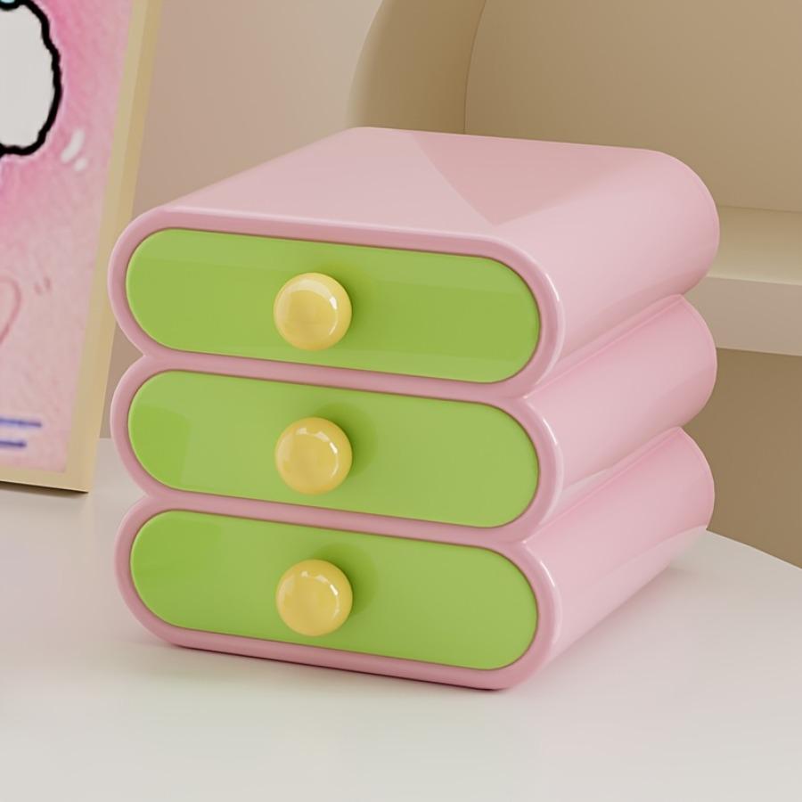 Desktop Drawer Storage Cosmetics Storage Box Large Capacity Bedroom Storage Dressing Table Decoration Back To School Season Gift