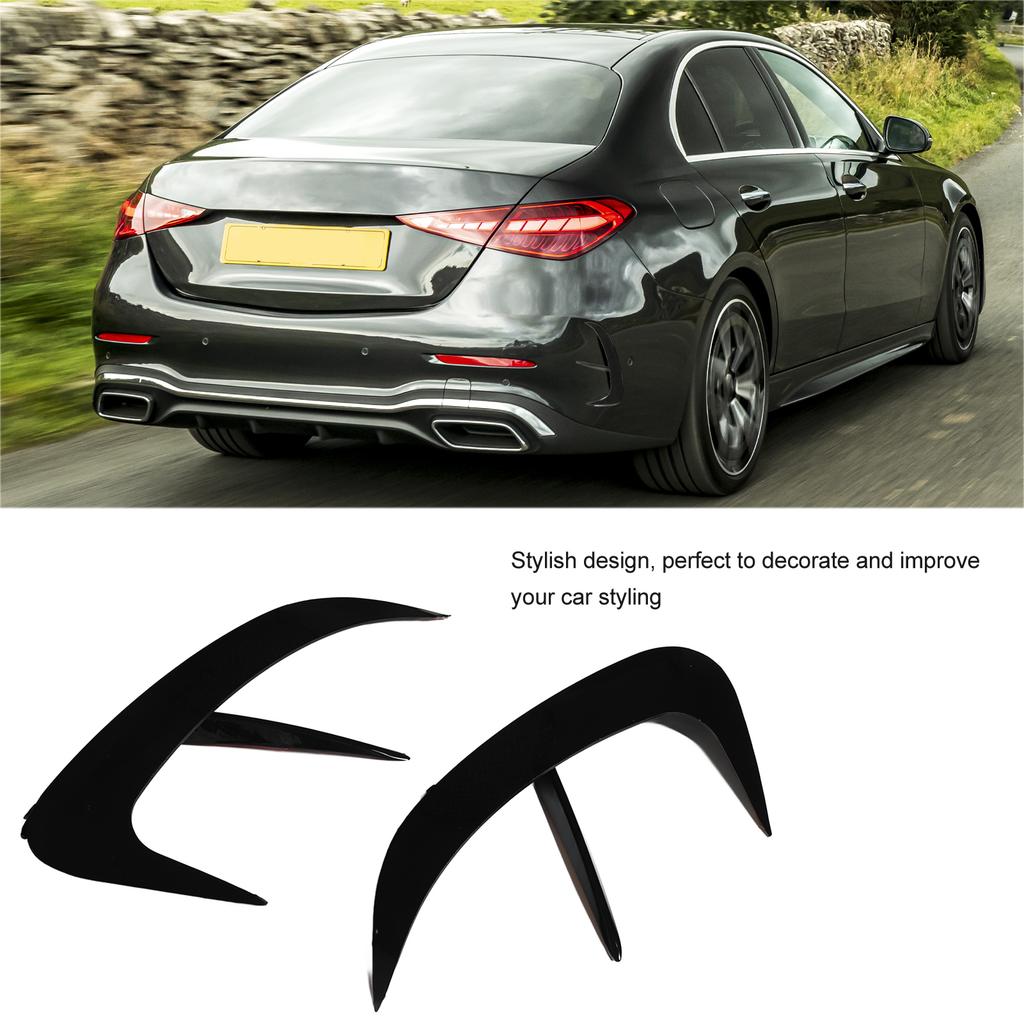 Rear Bumper Vent Cover Spoiler ABS Replacement for ‑ C‑Class W206 ‑Line 2021 and Up
