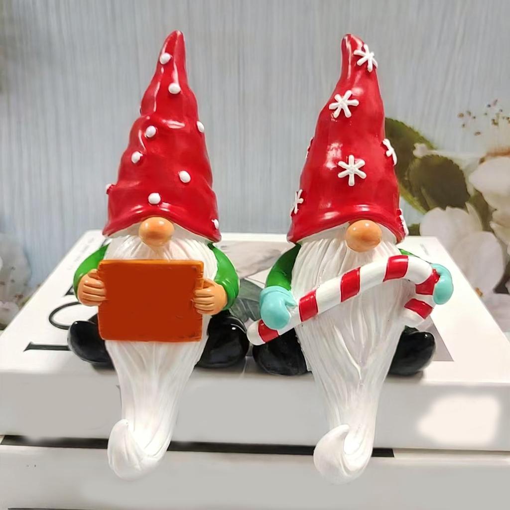 Christmas Dwarf Decorative Ornament, -Bearded Dwarf Hook Desktop Creative Festival Resin Ornament