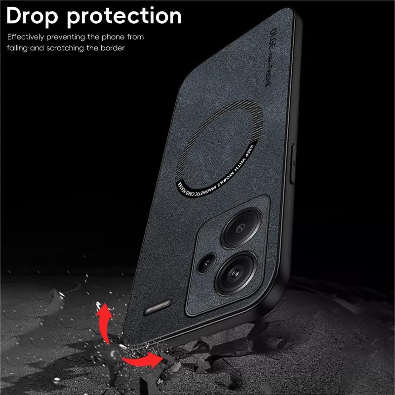 Magnetyczne etui skórzane retro do Xiaomi Redmi Note 13 Pro Plus Redmi Note13 Pro+ 5G etui na telefon z ładowaniem bezprzewodowym