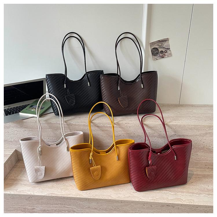 Woven Women's Large Tote Bag - 2026 Style, High-Capacity Casual Work Shoulder Bag