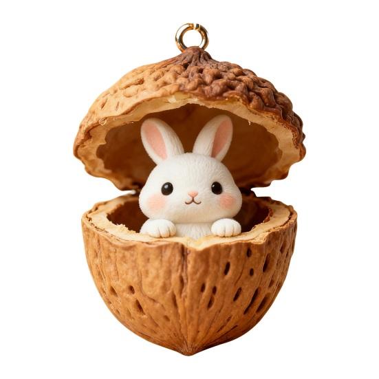 Forest Animal Acorn Ornaments Cozy Forest Christmas Ornaments 2D Acrylic Pine Cone Animal Hanging Decoration Woodland Creature Holiday Decor for Xmas