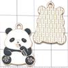 30 Mixed Black & White Enamel Panda Charms for DIY Jewelry