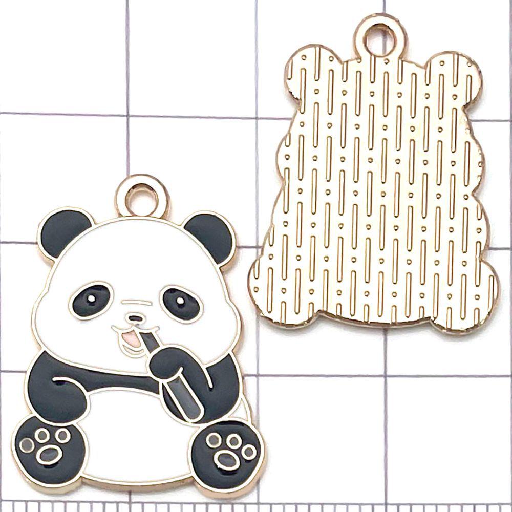 30 Mixed Black & White Enamel Panda Charms for DIY Jewelry