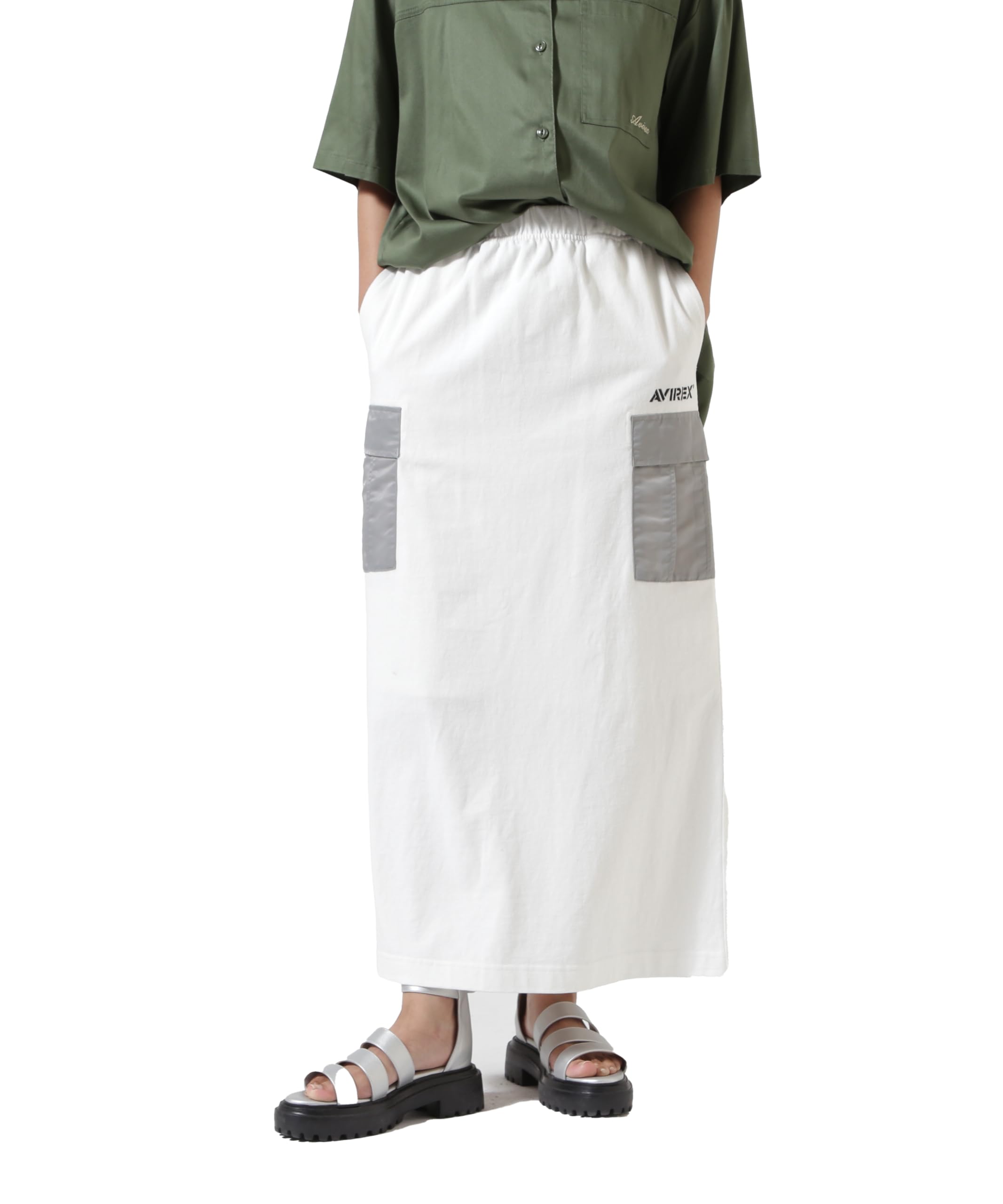 

AVIREX WEB&DEPOT Exclusive JERSEY CARGO SKIRT white F 783-5116608