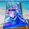Game Cute Furina Genshin Towel Sports Quick Dry Travel Camping Gear Sandproof Soft Light Large Beach Towel