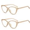 Fashion 2PCS Fashion Ins Stylish Plain Glasses for Women Ladies Cat Eye Optical Spectacle Eyeglasses Unisex Men Retro Anti-blue Glasses