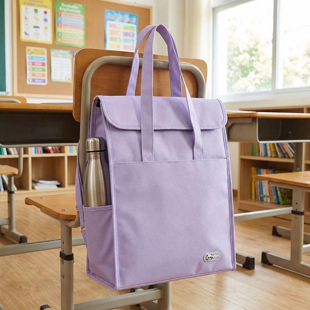 Durable Tote Bag Double-Layer Shoulder Handbag Casual Student Tutorial Bag  Document