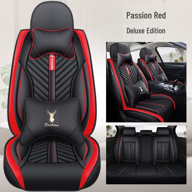 Universal Four-Season Sporty Microfiber Leather Car Seat Cover