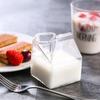 1Pc Milk Cup 300ML Half Pint Milk Carton Style Creative Mini Creamer Jug Glass Milk Mug Cow Udder Cup Milk Cup Wholesale