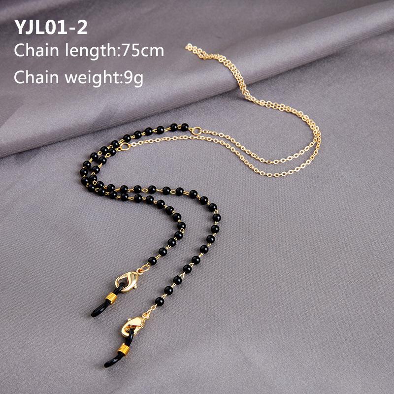 Modische Perlenmaskenketten Brillenketten Für Damen Retro Metall-Sonnenbrillen Lanyards Brillen-Kordelhalter Nackenband Dropshipping