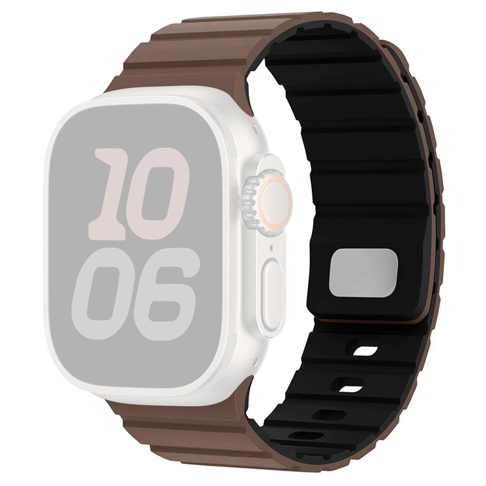 Silicone Band for Apple Watch Series 11 10 42mm/9 8 7 41mm/SE3 SE2 SE 6 5 4 40mm/3 2 1 38mm Magnetic Quick Release Strap