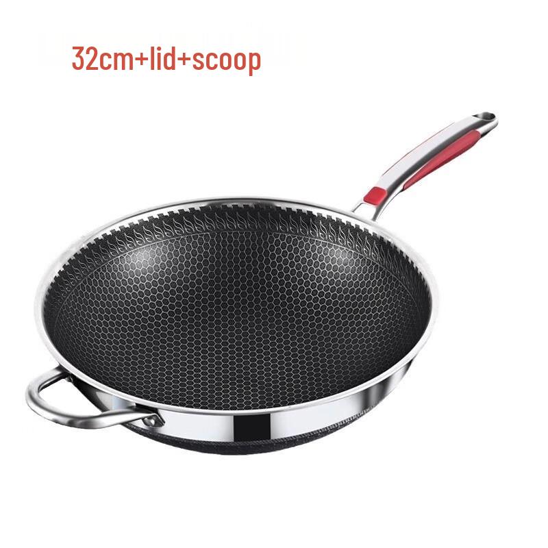 Haixiao 316 Stainless Steel Non-stick Wok CN plug (adapter included)