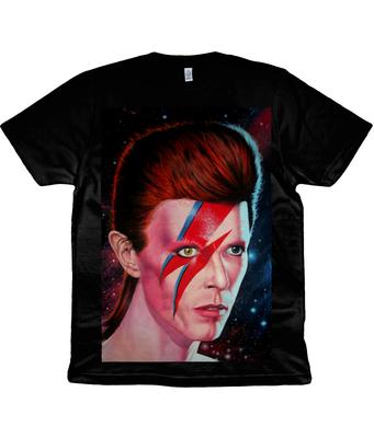David Bowie - 1983 - Pittura - Alladin Sane - Ziggy Stardust - Maglietta Organica Uomo Donna Top