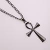 European & American Cross Necklace with Ancient Egyptian Ankh Pendant for Men