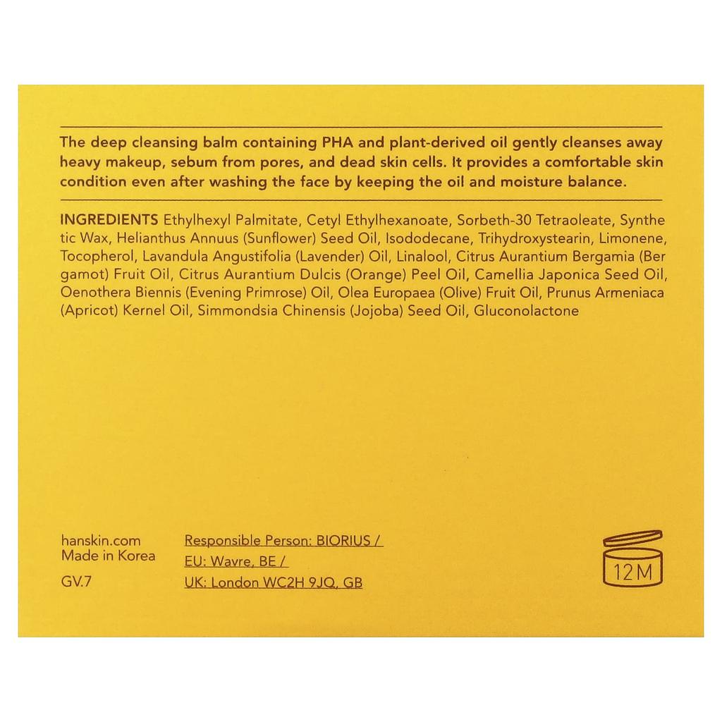 Hanskin Pore Cleansing Balm, PHA, 80g (2.82oz)