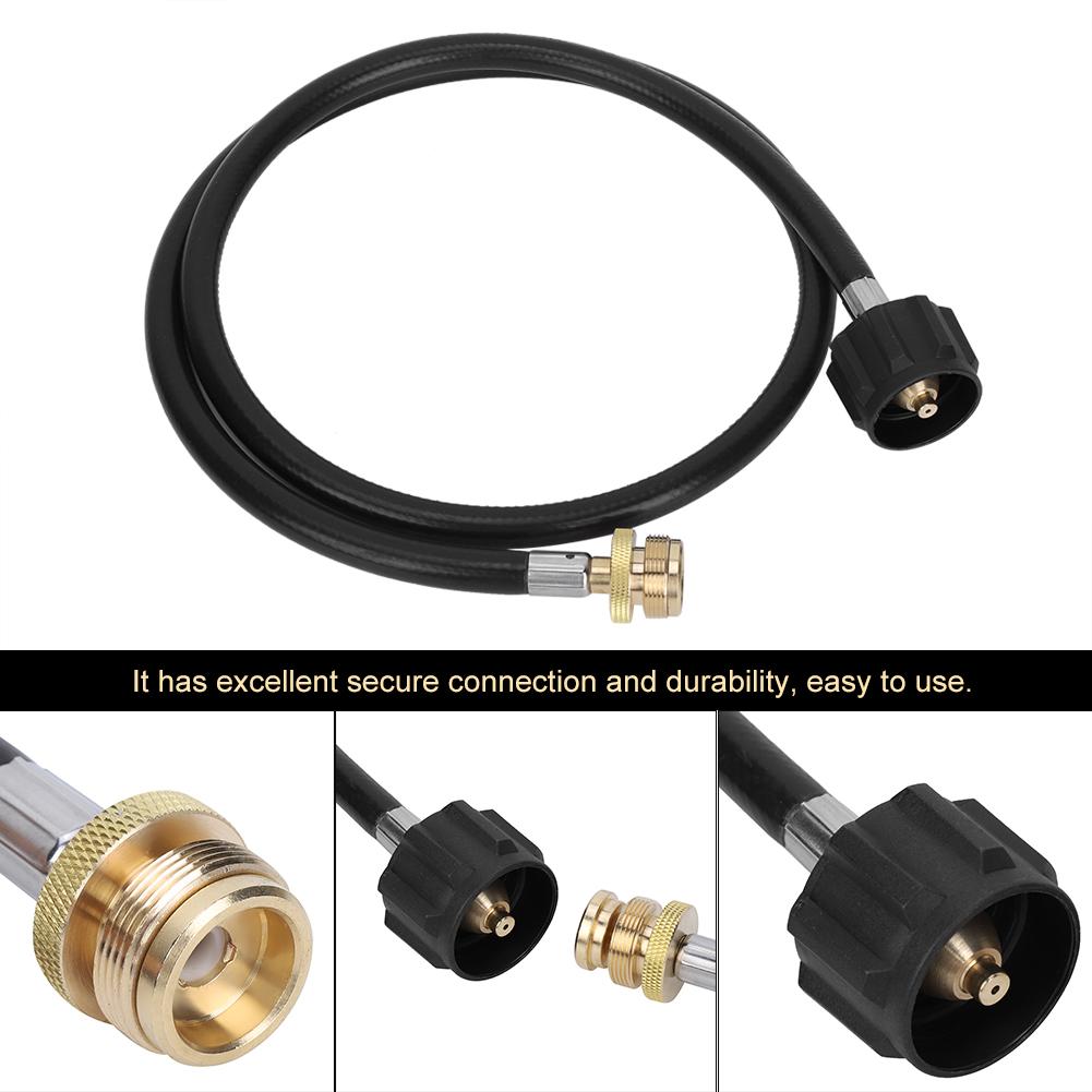 1.2m Hose Propane Gas Hose Tank Adapter Converter Pipe for Camping Stove BBQ Grill
