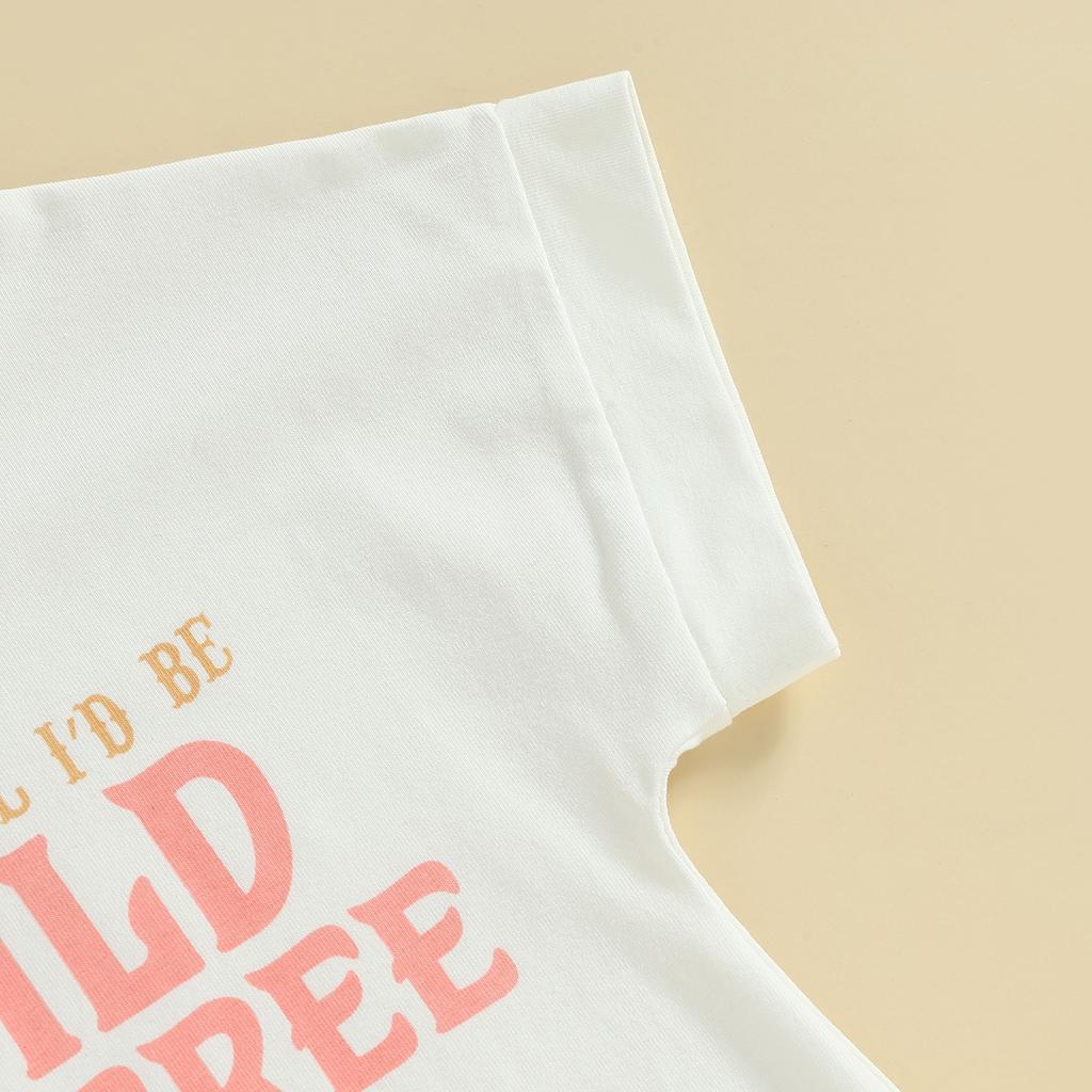 Infant Baby Girls Romper Western Style Letter Cactus Cowgirl Hat Print Short Sleeve Crew Neck Jumpsuits Summer Casual Bodysuits