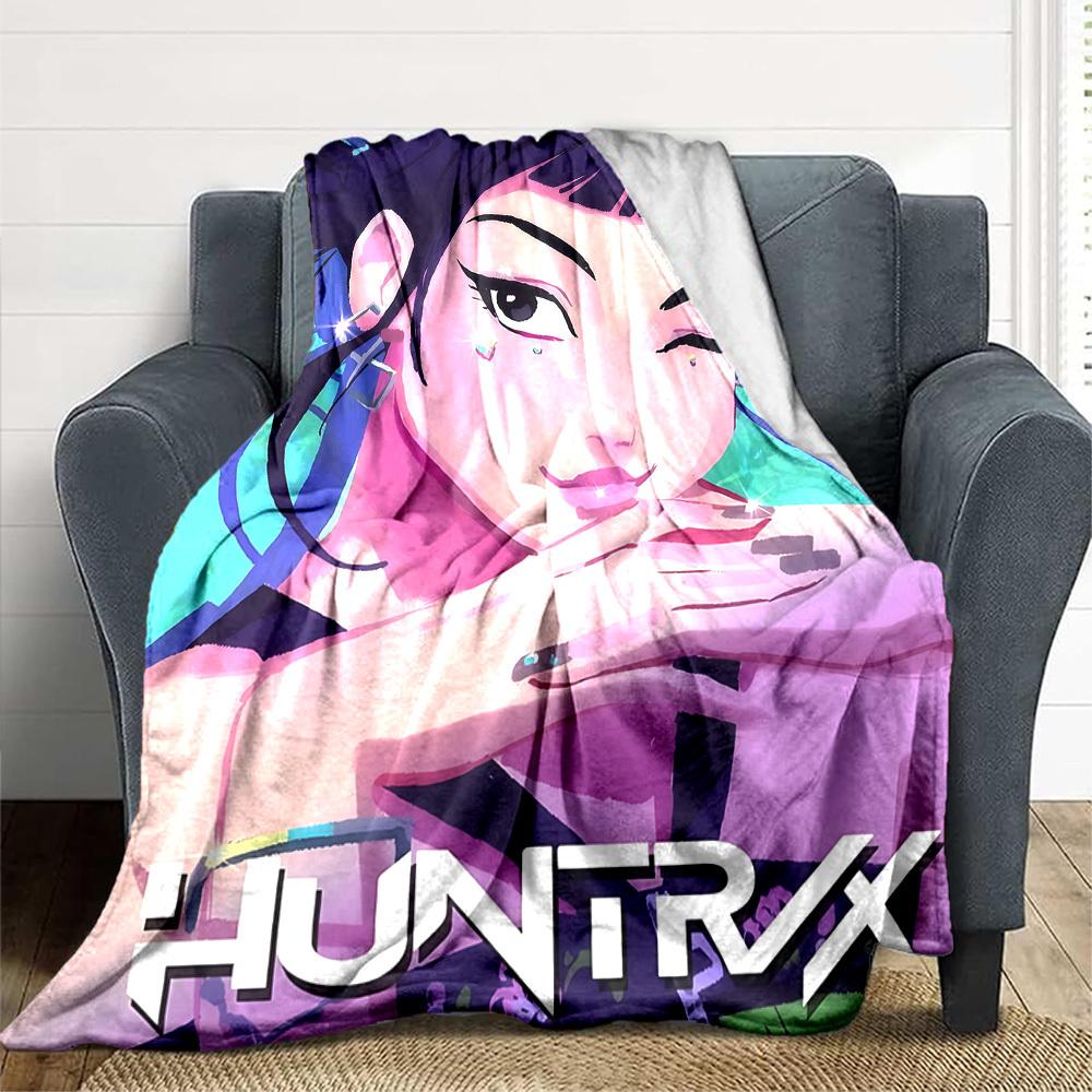 1PC K POP Demon Hunters, Huntrix Blanket, Throw For Sofa, Bed, Travel, Camping, Livingroom,