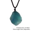 Women Clear Crystal Gemstone Natural Quartz Stone Healing Necklace Fluorite Pendant