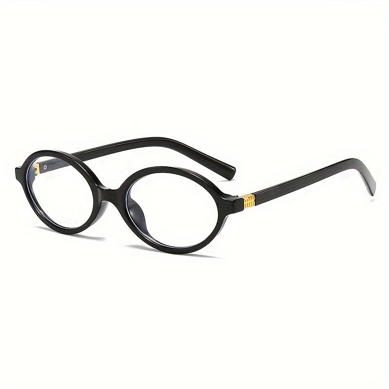 Retro Oval Fashion Glasses with Anti-Glare Lenses - Chic Small Frame Ideal for Party Wear & Travel Glasses Accessories