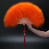 Internet-Famous Feather Fan, Fully Velvet Thickened, Standard Fairy-Like Cheongsam, Catwalk, Children's Stage Performance Dance Fan