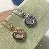 Xiao Family 925 Silver Time Turns Fortune Necklace with Heart-Shaped Diamond Perfume Bottle and Starry Sky Design