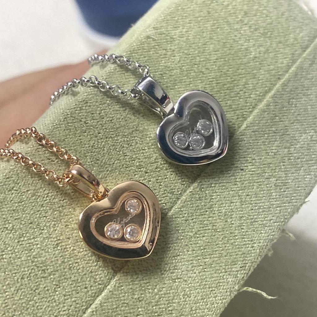 Xiao Family 925 Silver Time Turns Fortune Necklace with Heart-Shaped Diamond Perfume Bottle and Starry Sky Design
