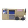Multifunctionele Auto Zonneklep Organizer: Kaarthouder & Brilclip