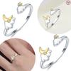 Open Star Moon Ring Authentic Original Copper Metal Cloud-shaped Open Ring Valentine's Anniversary High Quality Fine Perfect Gift Women High Quality