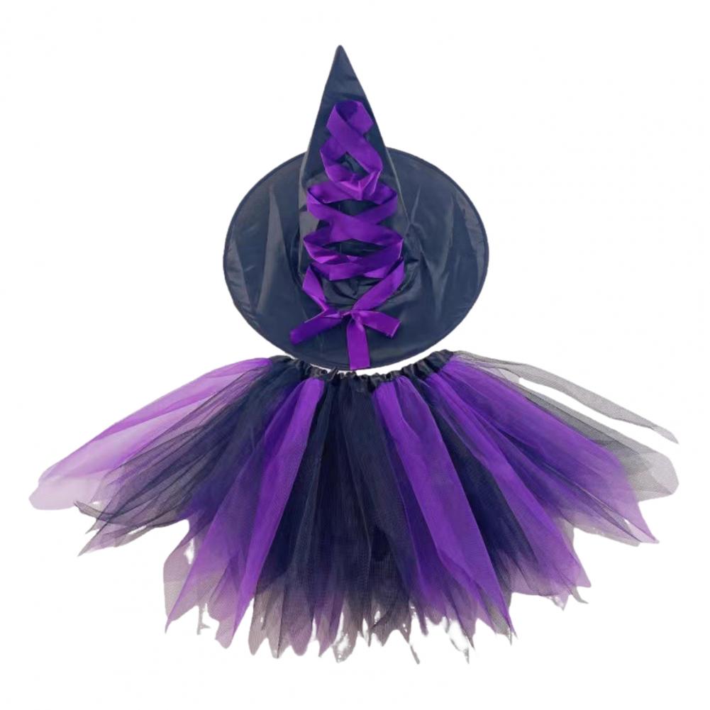 Colorful Skirt Hat Set Chiffon Skirts Hat Set for Adults Kids Gauze Tulle Ballet Skirt with Pleated Fluffy Ruffles for Women