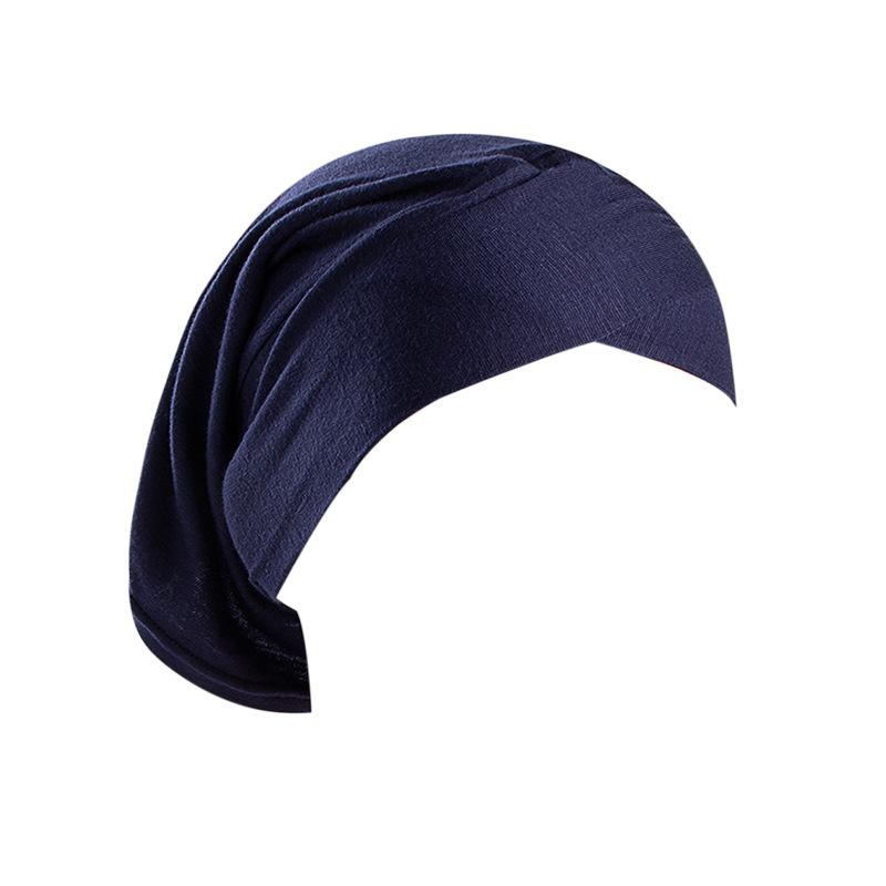 Forehead Criss Cross Muslim Turban Solid Stretch Inner Hijab Caps Ready To Wear Women Head Scarf Under Bonnet Turbante Mujer