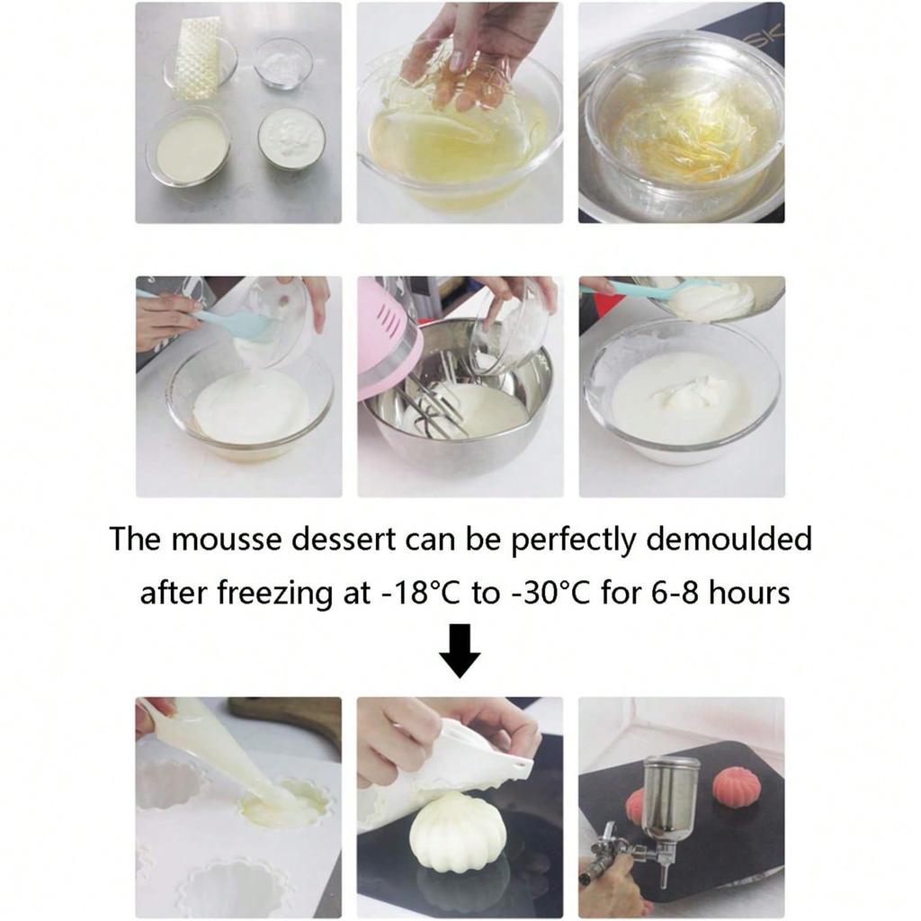 KITCHEN Silicone Baking Mold,French Dessert Molds for Mousse Cake Pastry Chocolate Pudding Jelly Cheesecake Ice Cream,Cube Shape