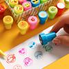 10pcs/Set Children Toy Stamps Cartoon Animals Fruits Kids Seal For Scrapbooking Stamper DIY Scrapbook Cartoon Stamper Toys