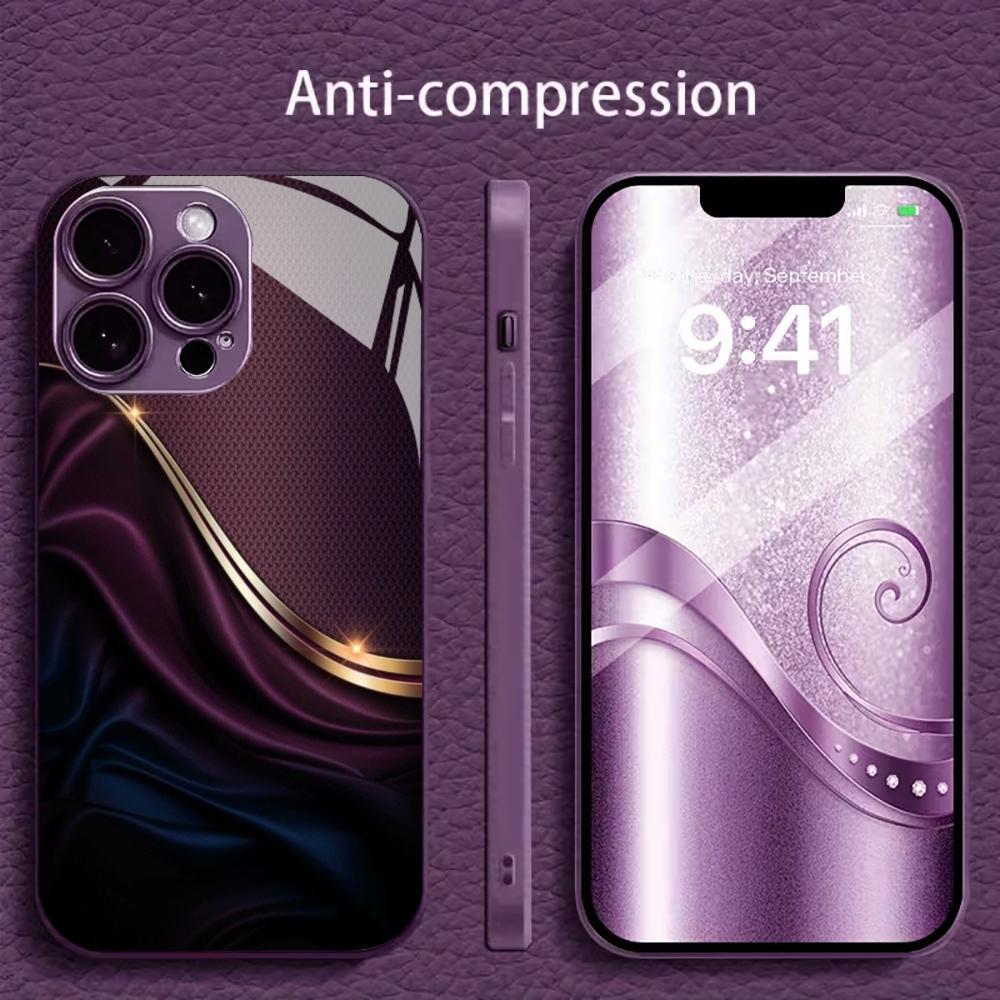 In Vogue New Hot-selling Protective Case Phone Case Metallic Paint Glass PhoneCase for iPhone 17 16 15 14 13 12 11pm Pro Plus