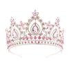Crystal Bridal Crown Tiara Metal Base Tall Crystal Crown Vintage Queen Crown