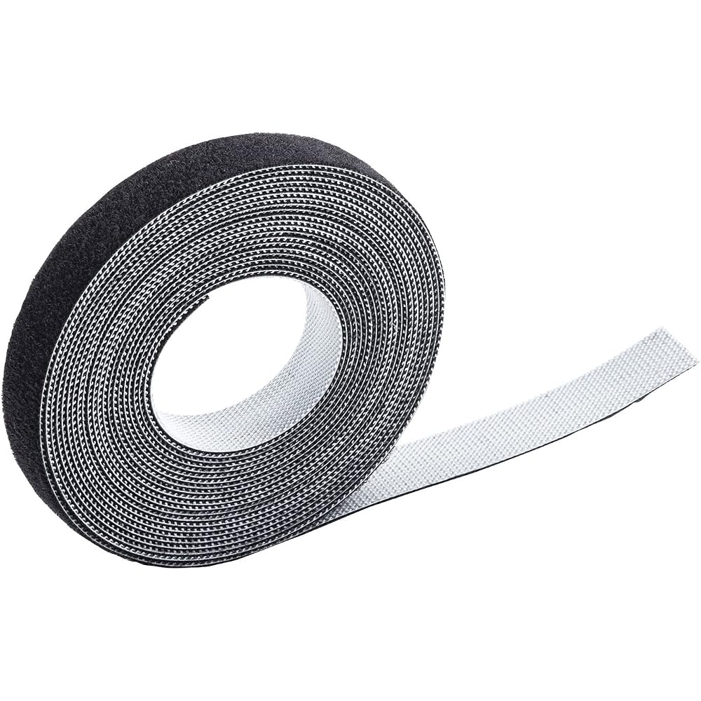 SANWA SUPPLY Magic Band 10mm Width X 3m Length Black Cable Management Accessory