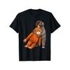 Men' & Women' Baby Monkey Hugging T-Shirt - Stretch Cotton Short Sleeve Round Neck Tee with Monkey Print, -Fit Casual