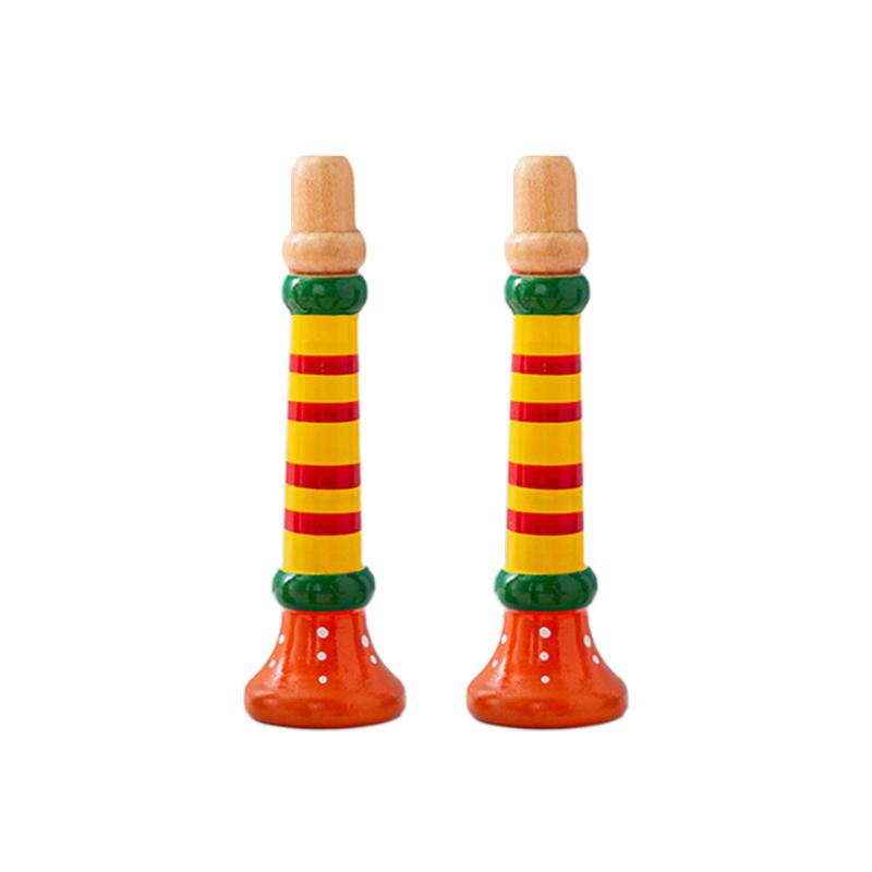 Wooden Trumpet Children Toy Horn Whistle Musical Instrument for Kids Early Educational Orff Music Instrument Sound Training Game