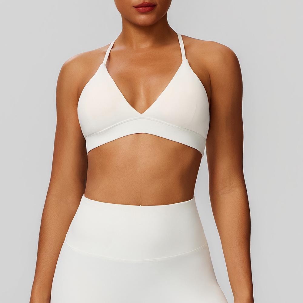 Sports Underwear Shockproof Yoga Bra Quick Drying Naked Fitness Top Sexy Cross Bra